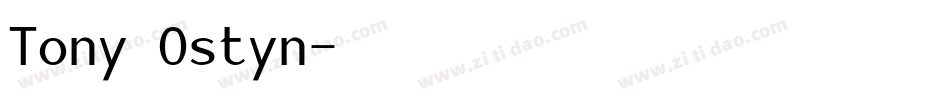 Tony Ostyn字体转换